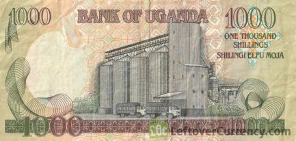 1000 Ugandan Shillings banknote (banana tree)