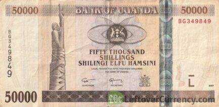 50000 Ugandan Shillings banknote (cotton harvest)