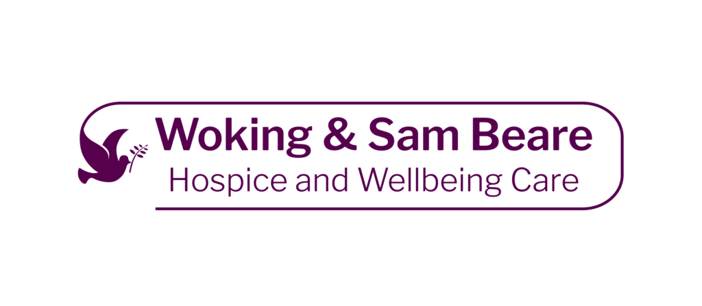 Woking and Sam Beare Hospice and Wellbeing Care logo