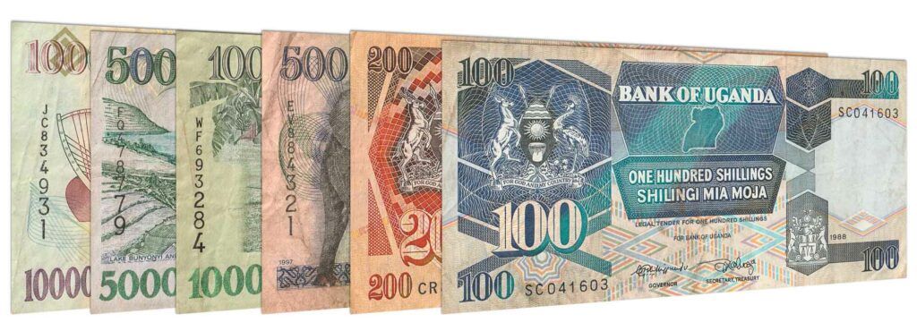 demonetised Ugandan Shilling banknote series