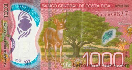 1000 Costa Rican Colones polymer banknote Braulio Carrillo Colina reverse