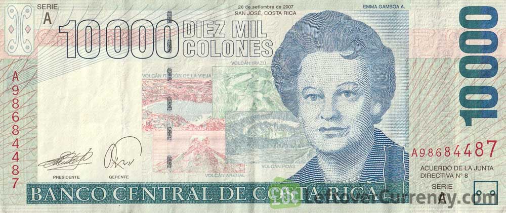 10000 Costa Rican Colones banknote (Emma Gamboa Alvarado)