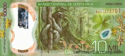 10000 Costa Rican Colones polymer banknote (Jose Figueres Ferrer)