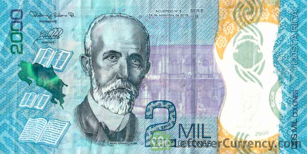 2000 Costa Rican Colones polymer banknote (Mauro Fernández Acuña)