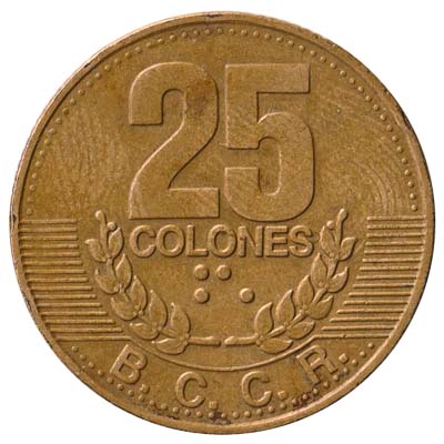 25 Costa Rican Colones coin