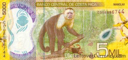 5000 Costa Rican Colones polymer banknote (Alfredo González Flores)