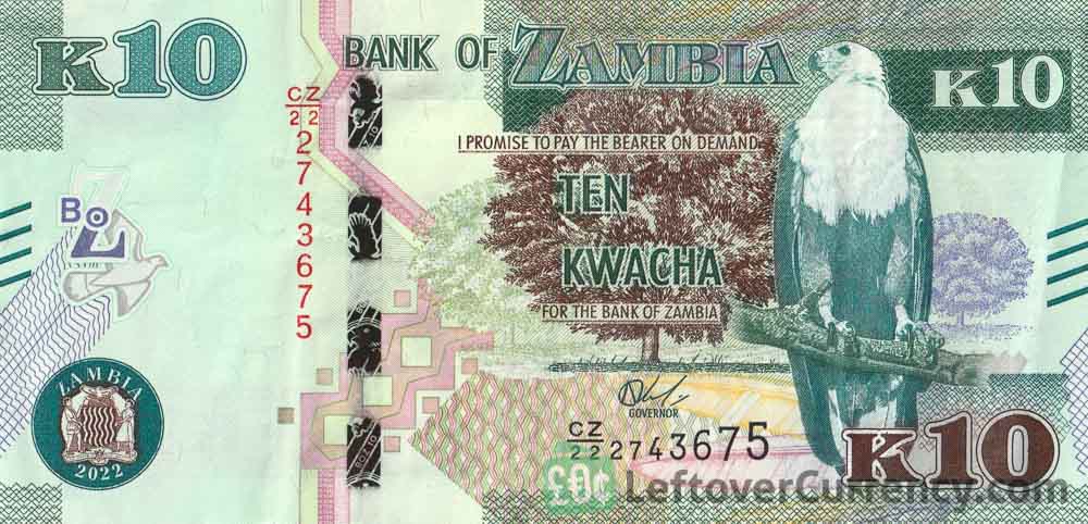 10 Zambian Kwacha banknote (Porcupine)