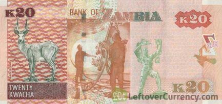 20 Zambian Kwacha banknote (Black Lechwe Antelope)