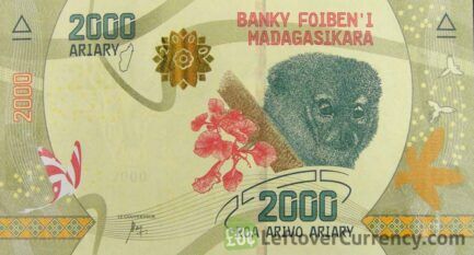2000 Malagasy Ariary banknote (Lemur)