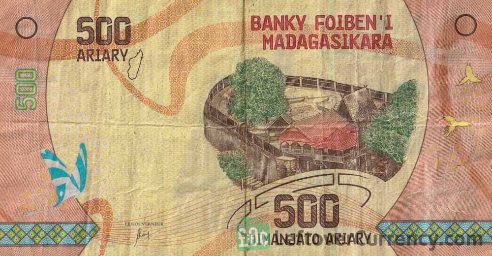 500 Malagasy Ariary banknote (Royal Hill of Ambohimanga)