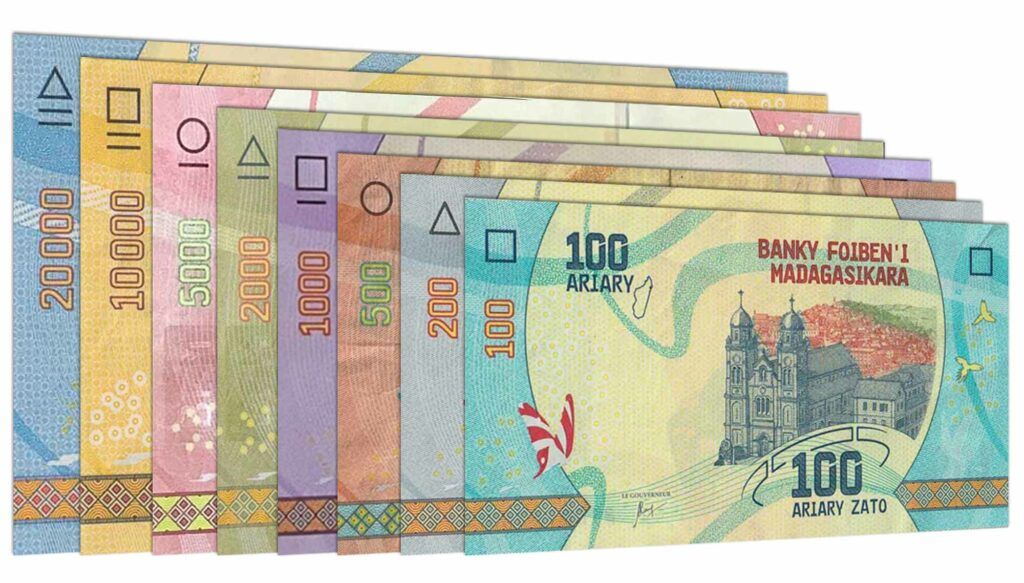 current Malagasy Ariary banknotes