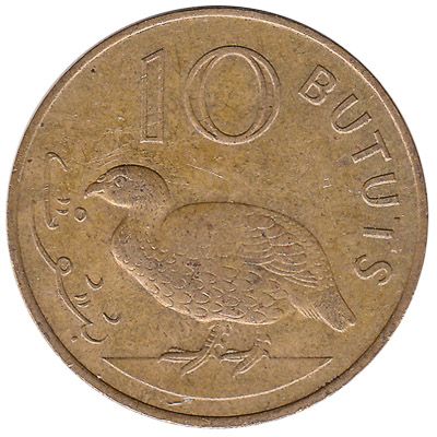 10 Bututs coin Gambia (double-spurred spurfowl)