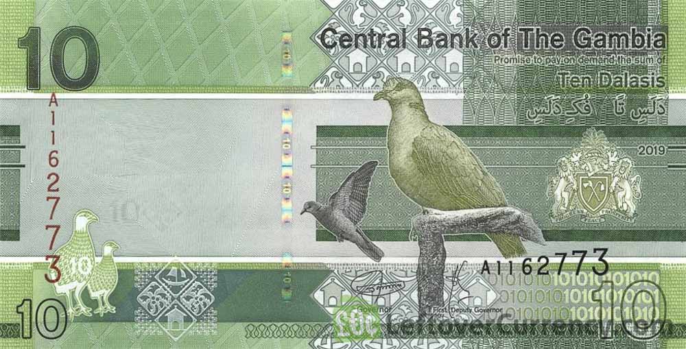 10 Gambian Dalasis banknote (Ferry)