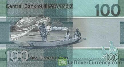 100 Gambian Dalasis banknote (Crowned cranes)