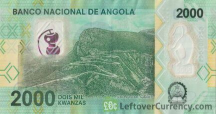 2000 Angolan Kwanza banknote serra da leba reverse