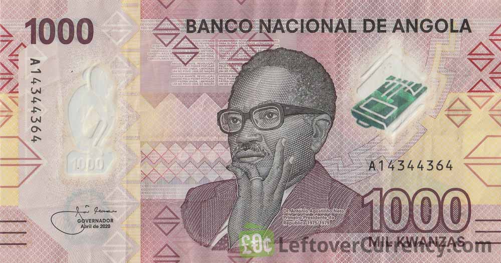 1000 Angolan Kwanza banknote (Luvili Peak)