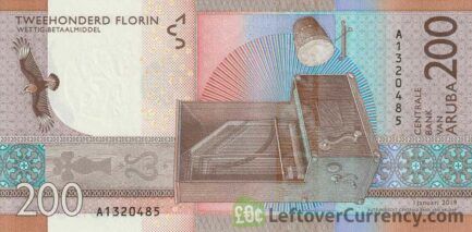 200 Aruban Florin banknotes (Crested caracara)