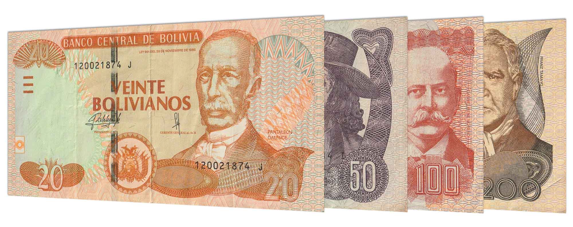 Leftover Currency easily exchange Mixed current Bolivian Bolivianos