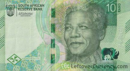 10 South African Rand banknote (Rhinoceros)