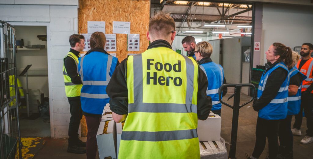 Members of FareShare in warehouse 11