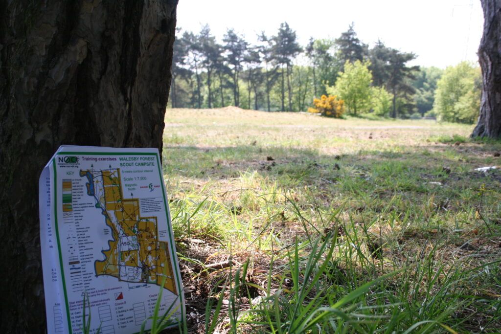 orienteering map and woodlands at Walesby Forest