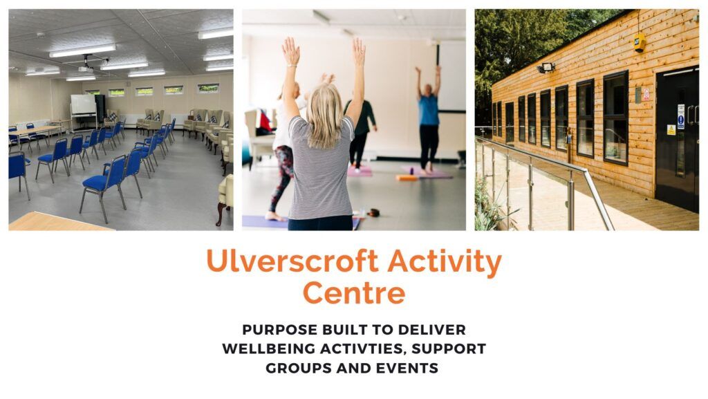 Collage of images from the Ulverscroft Activity Centre at Shuttlewood Clark Foundation