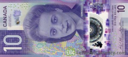 10 Canadian Dollars polymer (Viola Desmond) - Exchange today