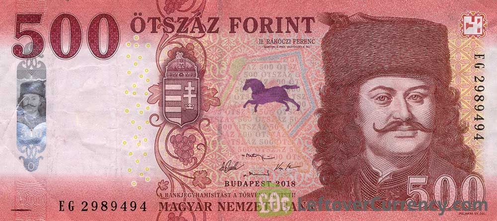 500 Hungarian Forints banknote (Ferent Rakoczi II) 2019