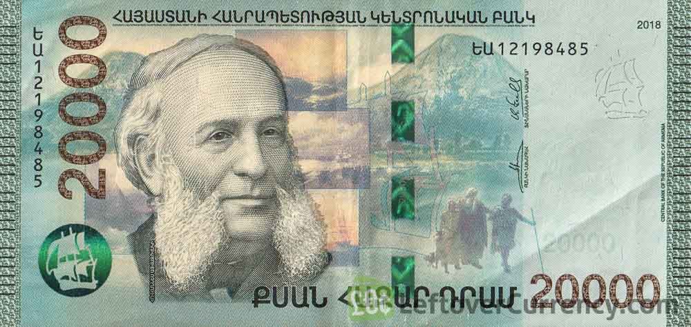 20000 Armenian Dram banknote (Ivan Konstantinovich Aivazovsky)