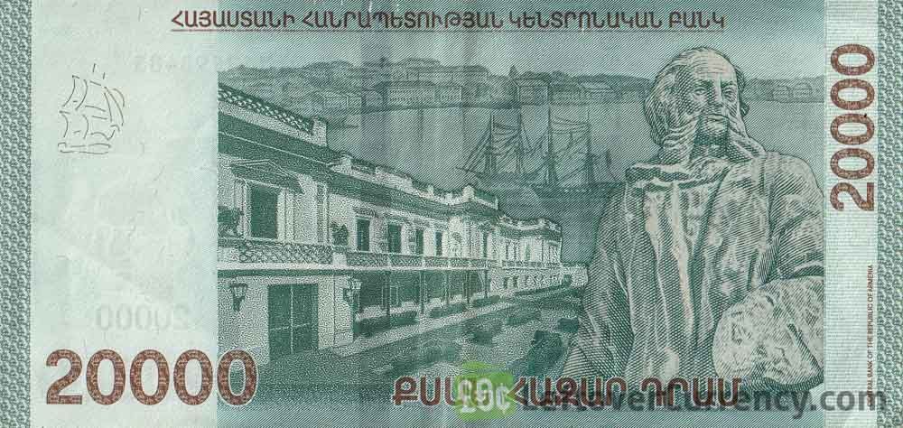 20000 Armenian Dram banknote (Ivan Konstantinovich Aivazovsky)