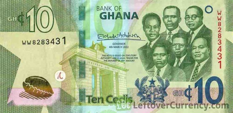 Leftover Currency - easily exchange 10 Ghanaian Cedi banknote (Bank of ...