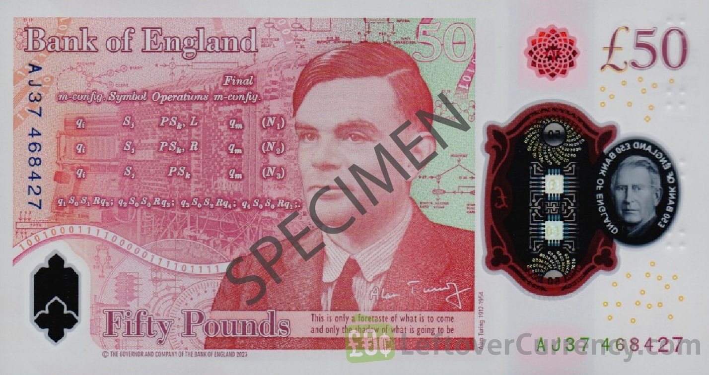 Bank of England 50 Pounds banknote - Exchange yours today