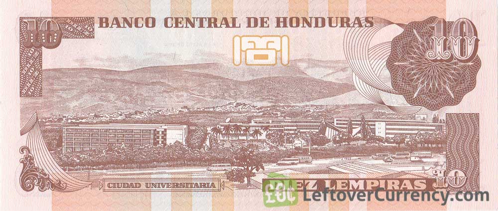 10 Honduran Lempira banknote (José Trinidad Cabañas)