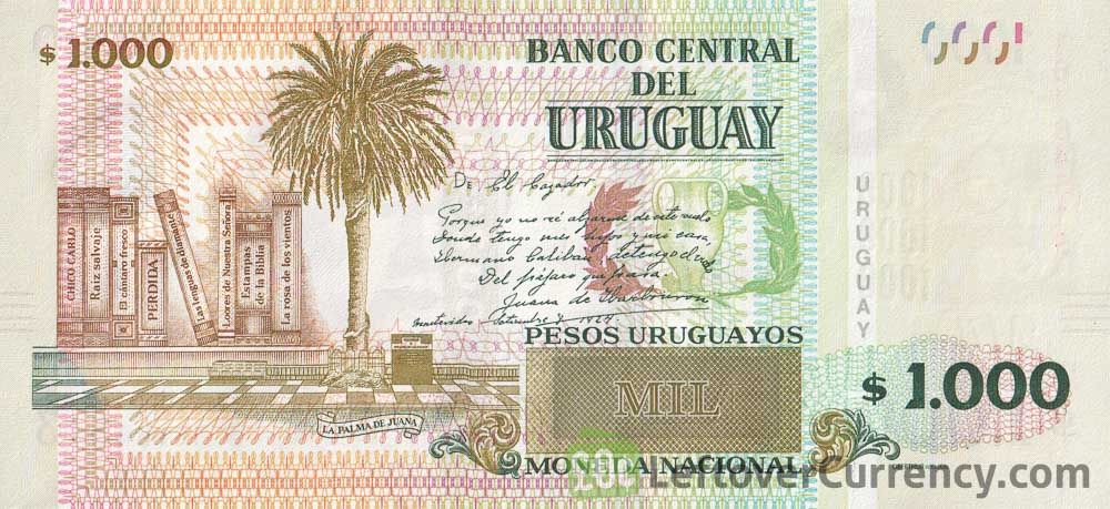 1000 Uruguayan Peso banknote (Juana de Ibarbourou)