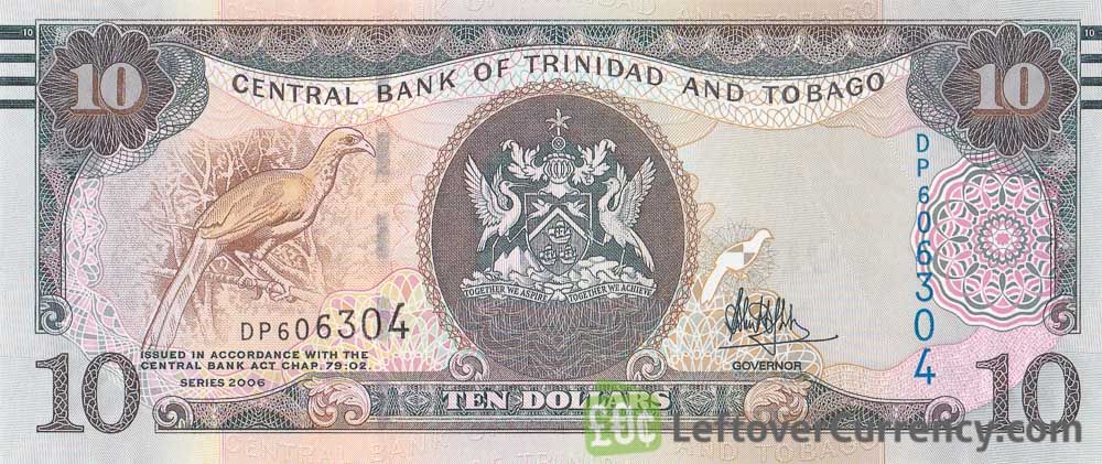 10 Trinidad and Tobago Dollar paper banknote (2006)