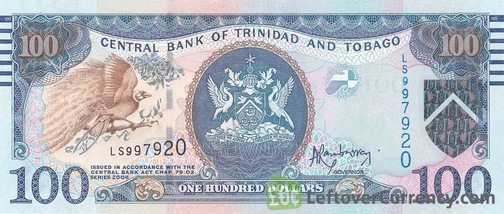 100 Trinidad and Tobago Dollar paper banknote (2006)