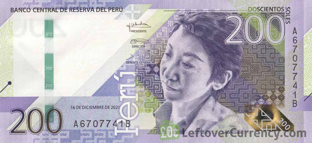 200 Peruvian Soles banknote (Tilsa Tsuchiya)