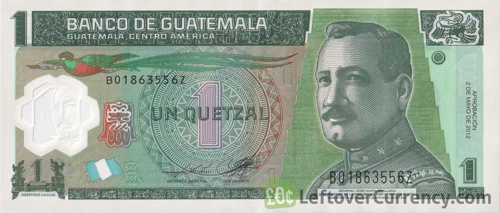 1 Guatemalan Quetzal banknote (Jose Maria Orellana)