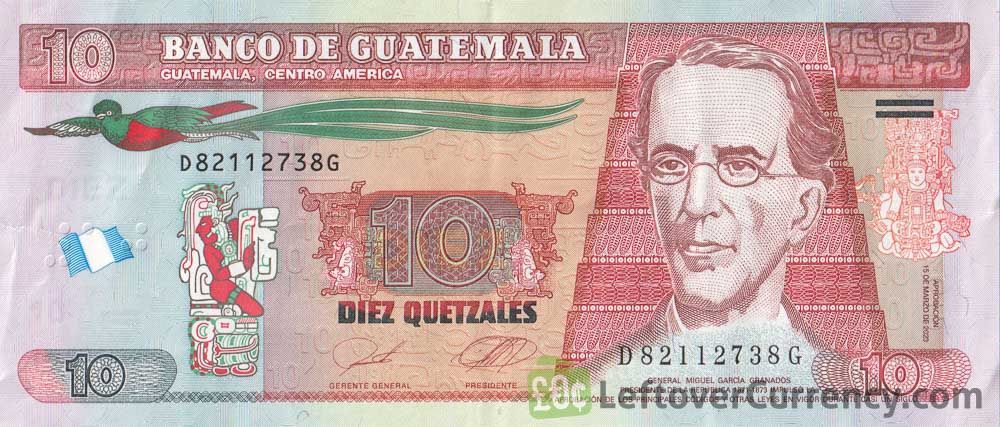 10 Guatemalan Quetzal banknote (General Miguel Garcia Granados)