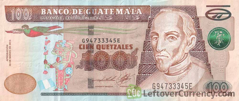 100 Guatemalan Quetzal banknote (Francisco Marroquin)