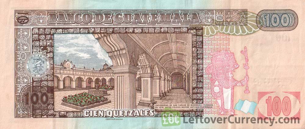 100 Guatemalan Quetzal banknote (Francisco Marroquin)
