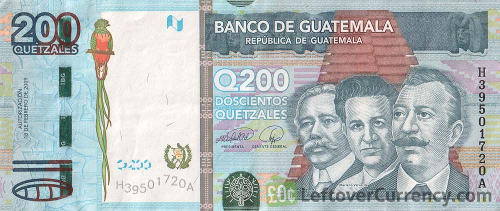 200 Guatemalan Quetzal banknote (Sebastian Hurtado) 