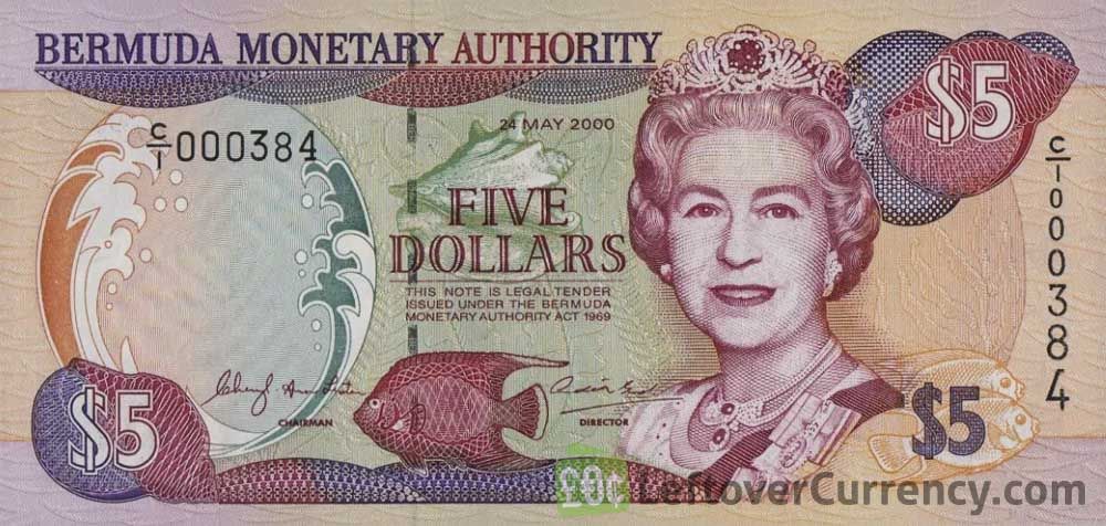 5 Bermudian Dollar banknote (St. David's lighthouse)