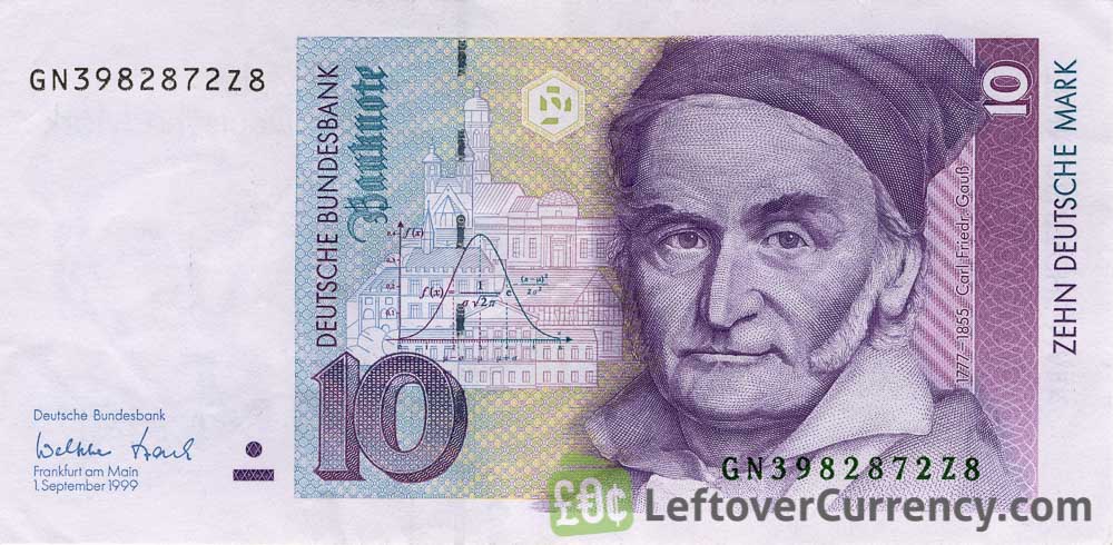 Deutsche Mark Banknotes Exchange Yours Now 10 Deutsche Marks Banknote Carl Friedrich Gauss