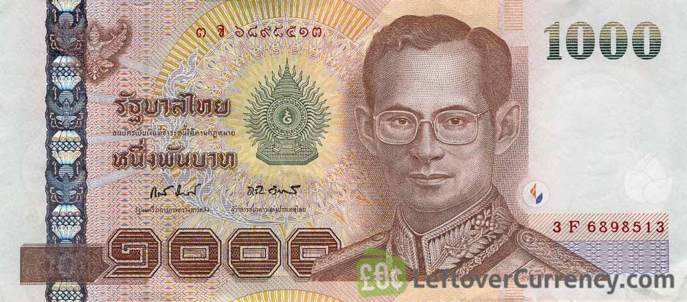 1000 Thai Baht Improved Security Features Exchange Yours