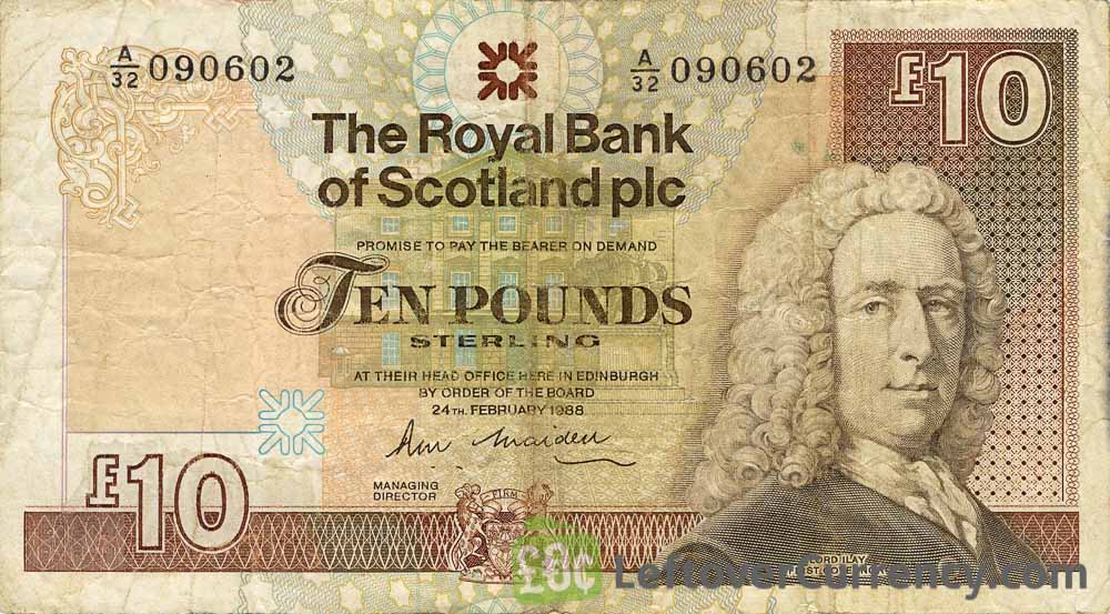 The Royal Bank of Scotland plc 10 Pounds exchange yours today