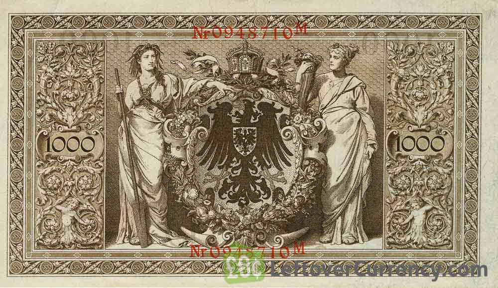 VERY FINE//3// 1000 MARK 1910 GERMANY