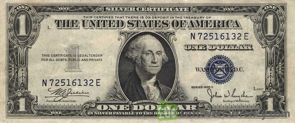 one dollar silver certificate blue seal obverse 1