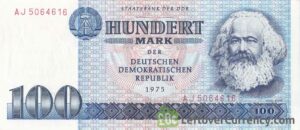 100 DDR mark banknote Karl Marx