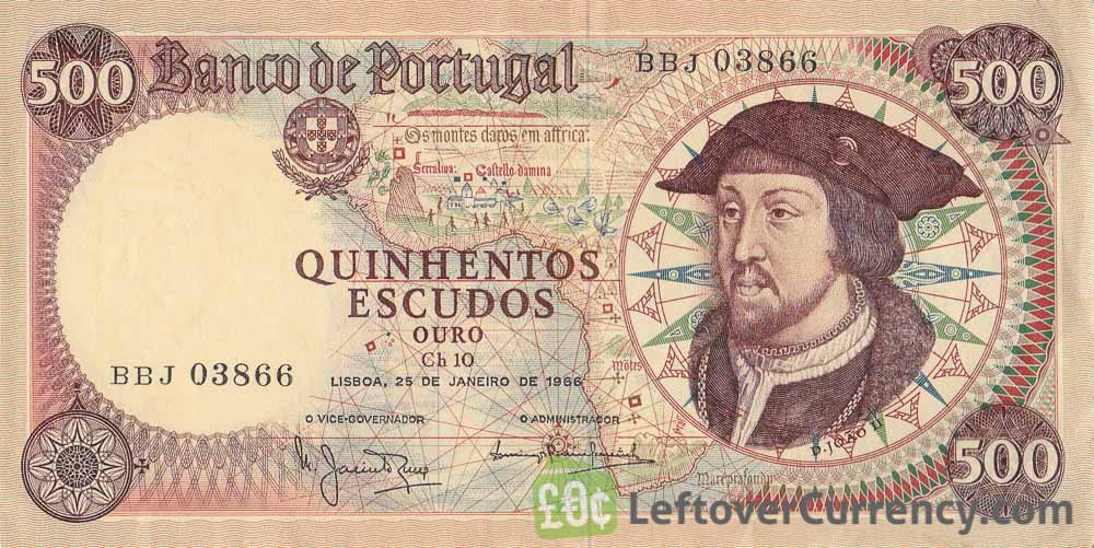 500 Portuguese Escudos Banknote Joao Ii - 